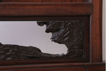 アンティーク雑貨　古民具・骨董　総欅材!特大木製衝立(パーテーション)