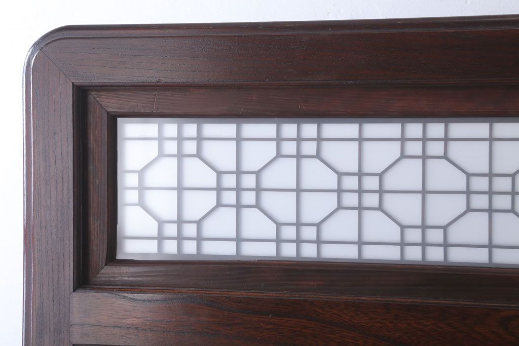 アンティーク雑貨　古民具・骨董　総欅材!特大木製衝立(パーテーション)