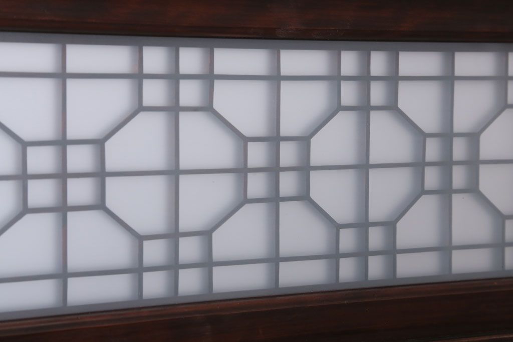 アンティーク雑貨　古民具・骨董　総欅材!特大木製衝立(パーテーション)