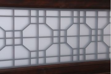 アンティーク雑貨　古民具・骨董　総欅材!特大木製衝立(パーテーション)