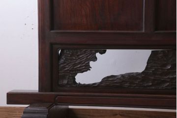 アンティーク雑貨　古民具・骨董　総欅材!特大木製衝立(パーテーション)