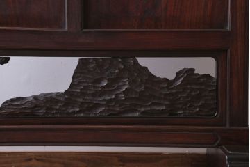 アンティーク雑貨　古民具・骨董　総欅材!特大木製衝立(パーテーション)