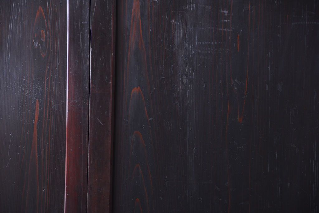 古民具・骨董　明治期　古い木味のアンティーク帯戸3枚セット