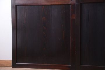 古民具・骨董　明治期　古い木味のアンティーク帯戸3枚セット