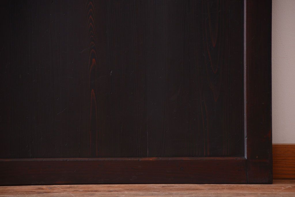 古民具・骨董　明治期　古い木味のアンティーク帯戸3枚セット