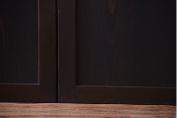 古民具・骨董　明治期　古い木味のアンティーク帯戸3枚セット