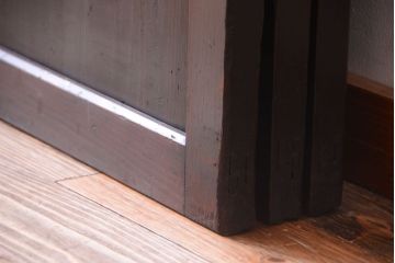 古民具・骨董　明治期　古い木味のアンティーク帯戸3枚セット