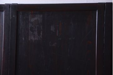 古民具・骨董　明治期　古い木味のアンティーク帯戸3枚セット