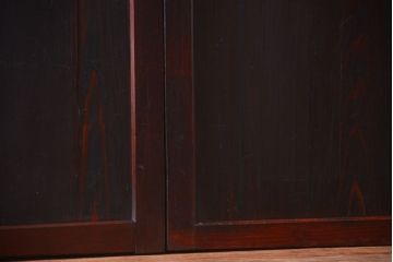 古民具・骨董　明治期　古い木味のアンティーク帯戸3枚セット