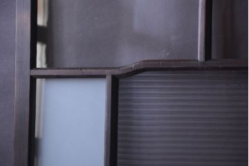 大正ロマン　モールガラス・すりガラス入り!ガラス戸2枚セット