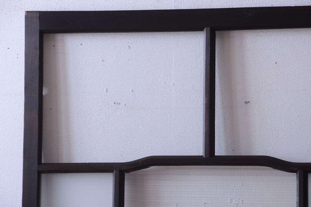 大正ロマン　モールガラス・すりガラス入り!ガラス戸2枚セット