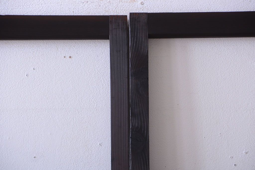 大正ロマン　モールガラス・すりガラス入り!ガラス戸2枚セット