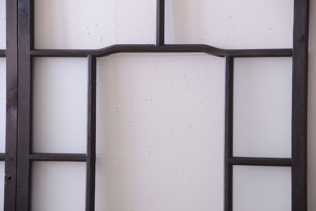 大正ロマン　モールガラス・すりガラス入り!ガラス戸2枚セット