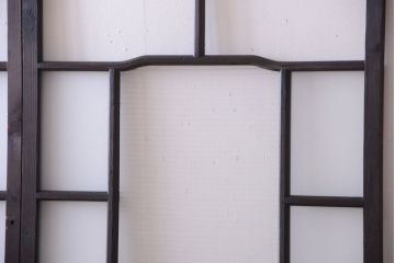 大正ロマン　モールガラス・すりガラス入り!ガラス戸2枚セット