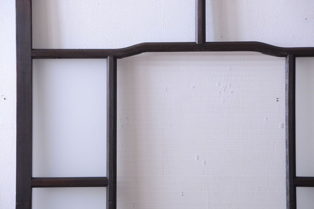 大正ロマン　モールガラス・すりガラス入り!ガラス戸2枚セット