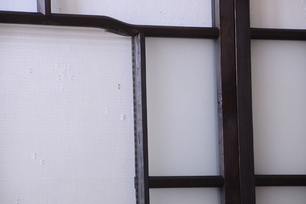 大正ロマン　モールガラス・すりガラス入り!ガラス戸2枚セット