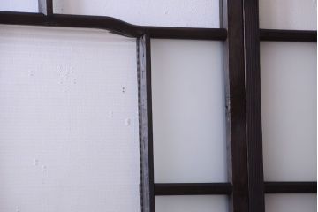 大正ロマン　モールガラス・すりガラス入り!ガラス戸2枚セット