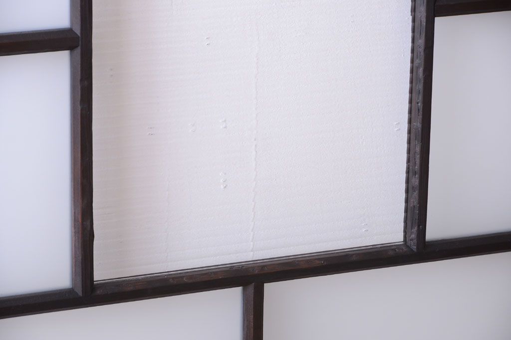 大正ロマン　モールガラス・すりガラス入り!ガラス戸2枚セット