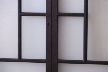 大正ロマン　モールガラス・すりガラス入り!ガラス戸2枚セット