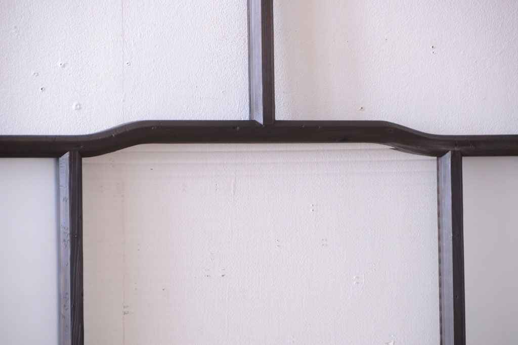 大正ロマン　モールガラス・すりガラス入り!ガラス戸2枚セット