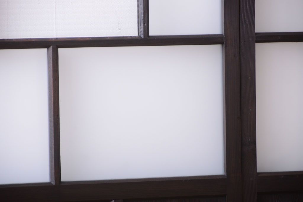 大正ロマン　モールガラス・すりガラス入り!ガラス戸2枚セット