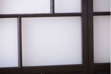 大正ロマン　モールガラス・すりガラス入り!ガラス戸2枚セット