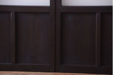 大正ロマン　モールガラス・すりガラス入り!ガラス戸2枚セット