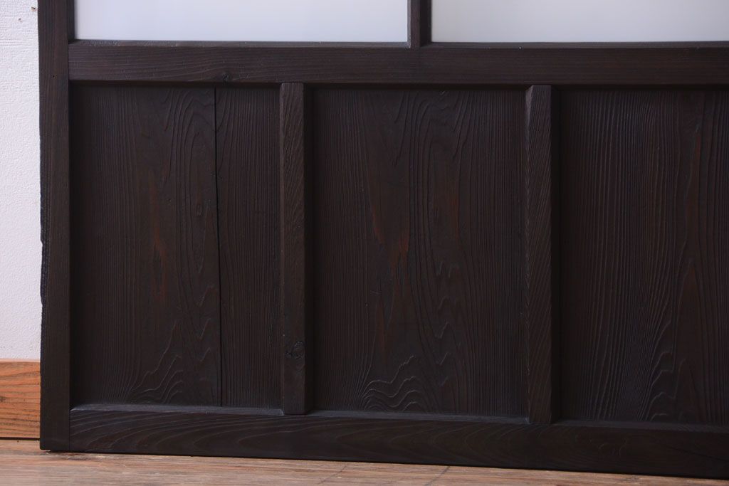 大正ロマン　モールガラス・すりガラス入り!ガラス戸2枚セット