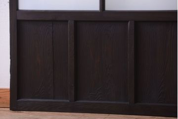 大正ロマン　モールガラス・すりガラス入り!ガラス戸2枚セット