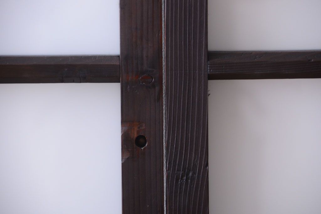 大正ロマン　モールガラス・すりガラス入り!ガラス戸2枚セット