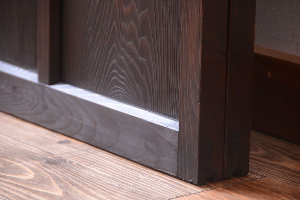 大正ロマン　モールガラス・すりガラス入り!ガラス戸2枚セット