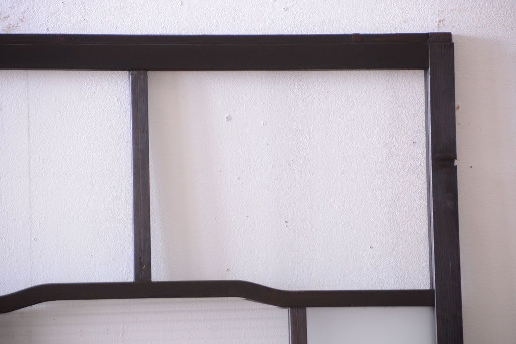 大正ロマン　モールガラス・すりガラス入り!ガラス戸2枚セット