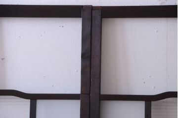 大正ロマン　モールガラス・すりガラス入り!ガラス戸2枚セット