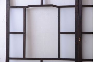 大正ロマン　モールガラス・すりガラス入り!ガラス戸2枚セット