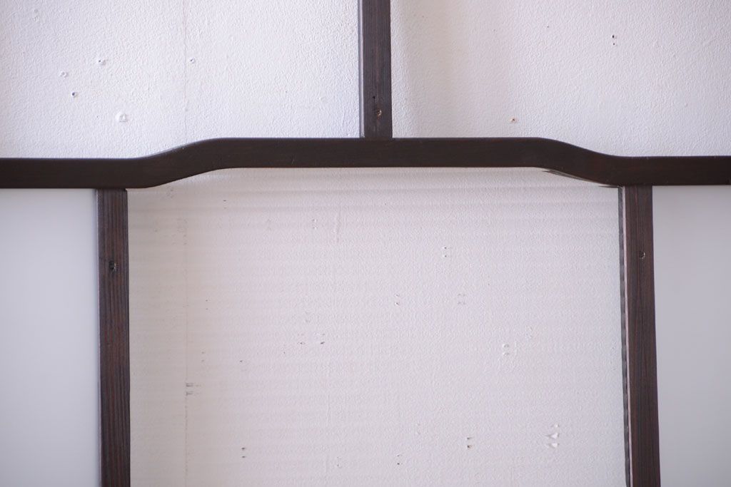 大正ロマン　モールガラス・すりガラス入り!ガラス戸2枚セット