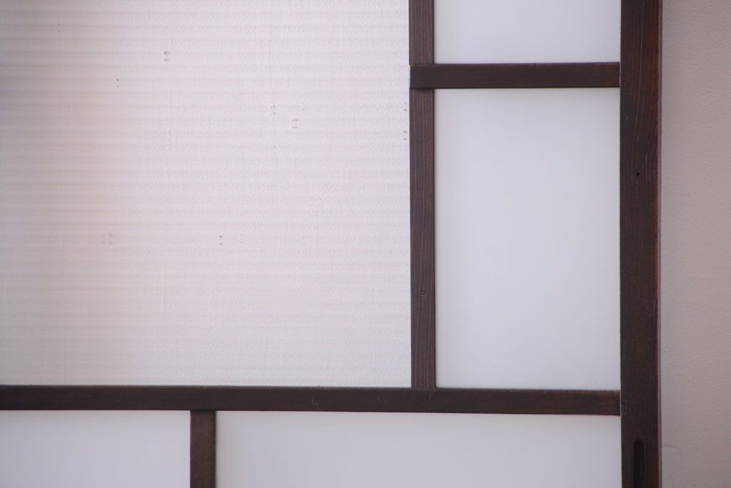 大正ロマン　モールガラス・すりガラス入り!ガラス戸2枚セット