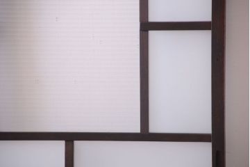 大正ロマン　モールガラス・すりガラス入り!ガラス戸2枚セット