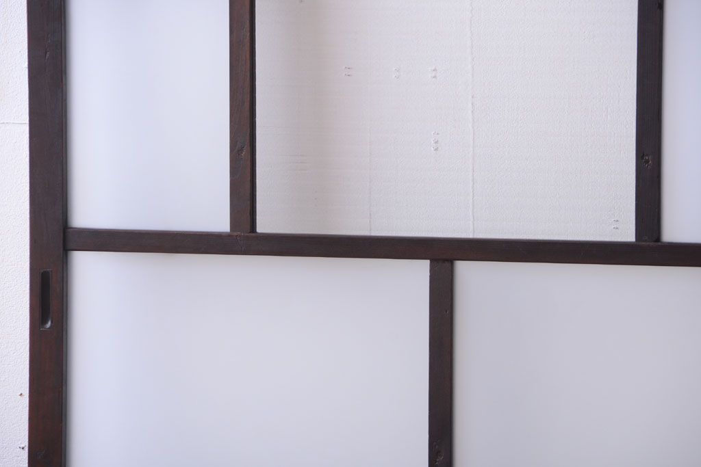 大正ロマン　モールガラス・すりガラス入り!ガラス戸2枚セット