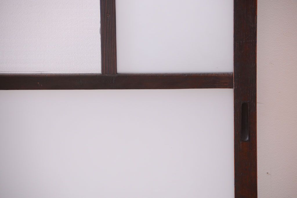 大正ロマン　モールガラス・すりガラス入り!ガラス戸2枚セット