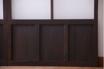 大正ロマン　モールガラス・すりガラス入り!ガラス戸2枚セット