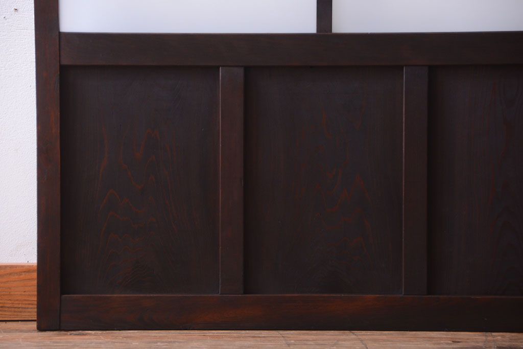 大正ロマン　モールガラス・すりガラス入り!ガラス戸2枚セット