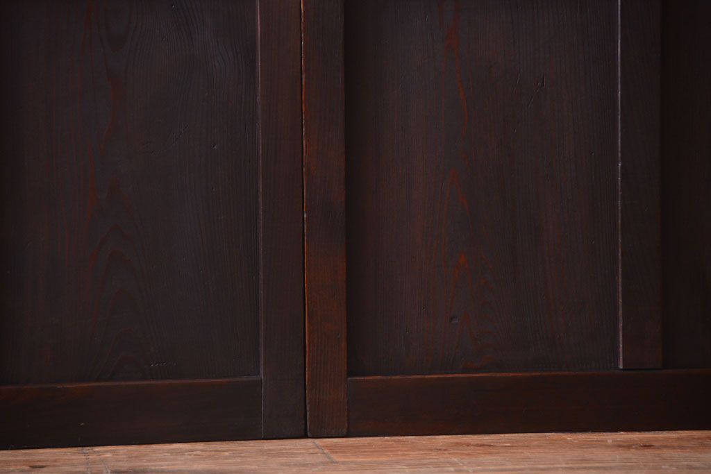 大正ロマン　モールガラス・すりガラス入り!ガラス戸2枚セット