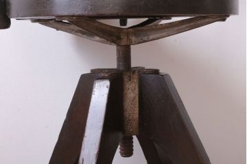 アンティーク家具　大正ロマン　小ぶりなアンティーク回転椅子(2)