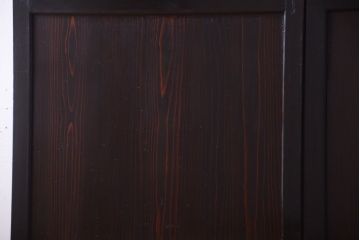 古民具・骨董　明治期　古い木味のアンティーク帯戸2枚セット
