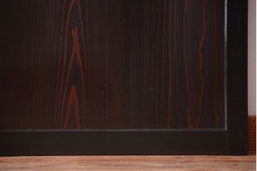 古民具・骨董　明治期　古い木味のアンティーク帯戸2枚セット