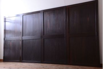 古民具・骨董　明治期　美品!アンティーク帯戸4枚セット