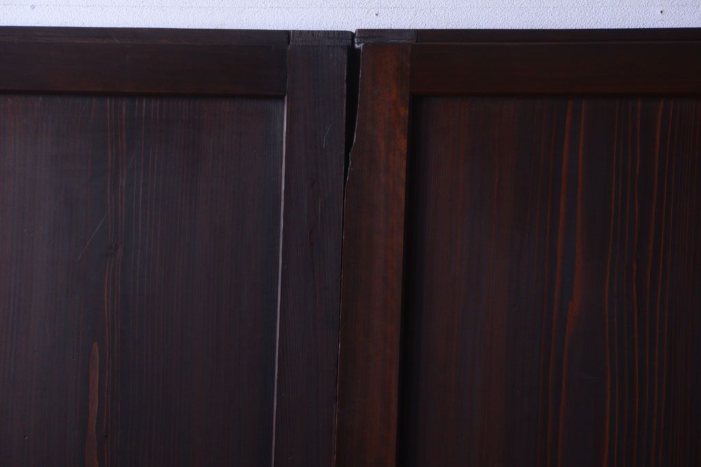 古民具・骨董　明治期　美品!アンティーク帯戸4枚セット