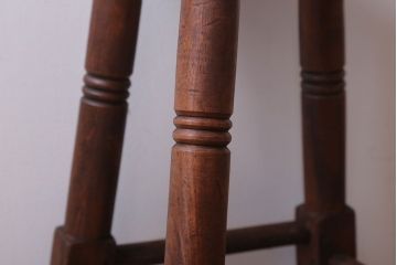 アンティーク家具　アンティーク　古い木のおしゃれな丸スツール