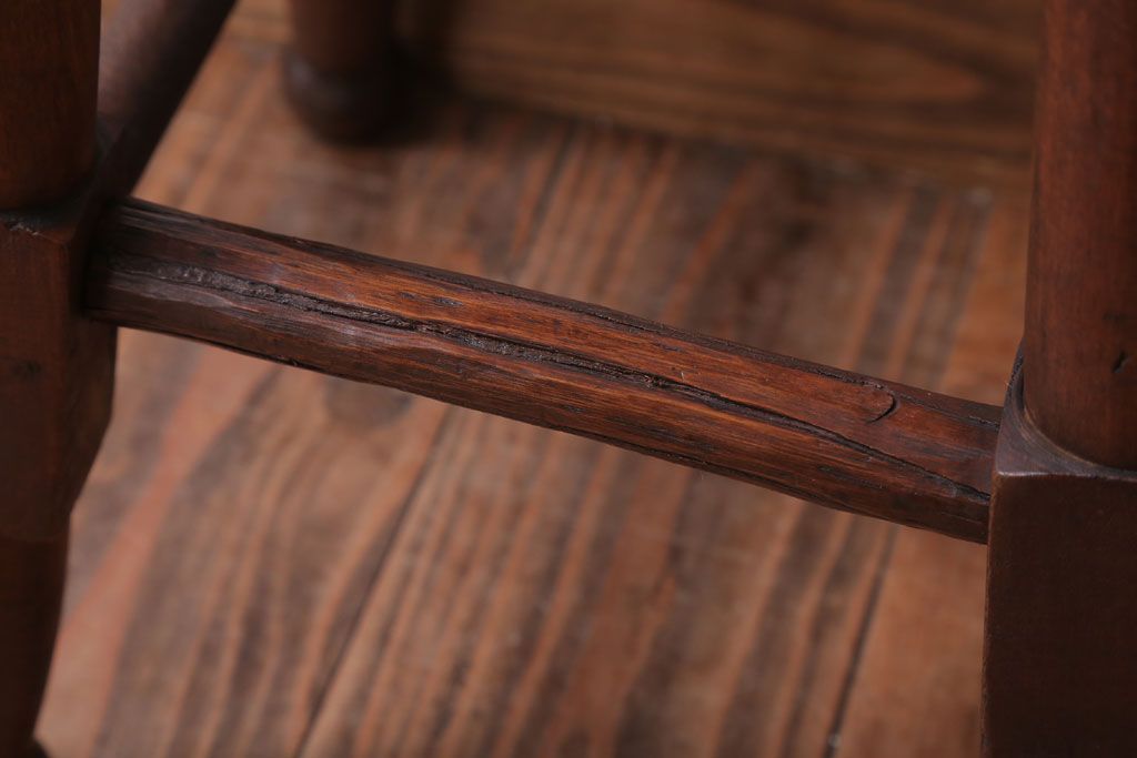 アンティーク家具　アンティーク　古い木のおしゃれな丸スツール