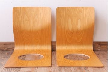 中古　天童木工　座イス2脚セット(2)